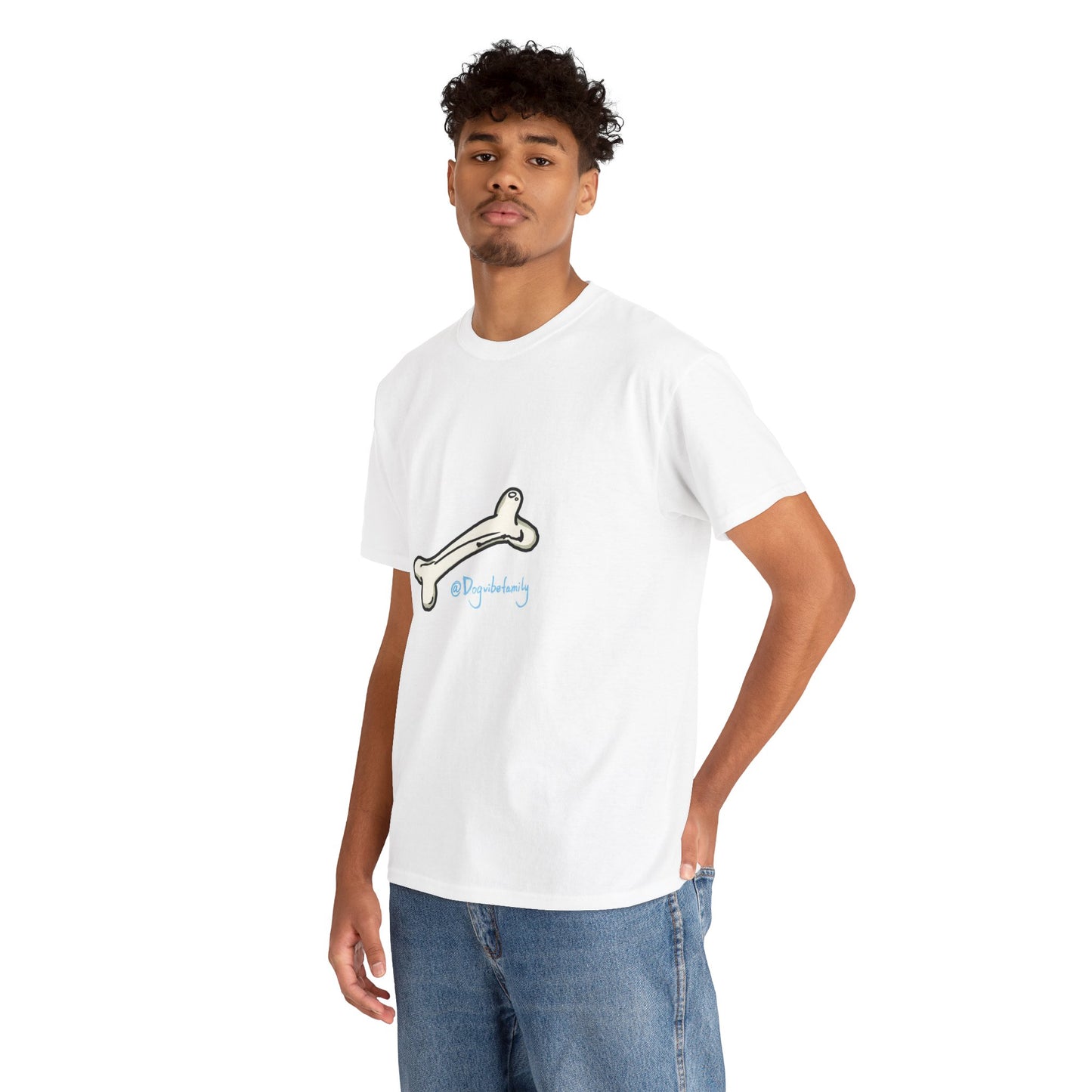 Minimal Dog Bone Graphic Tee – Subtle Hand-Drawn Bone Shirt for Dog Moms & Dog Dads (Unisex Soft Cotton)