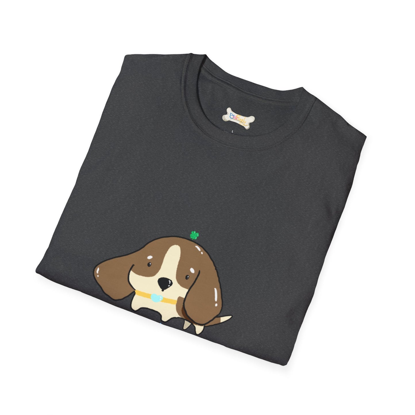 Cute Puppy Graphic T-Shirt — "Dog Family" Bone Design