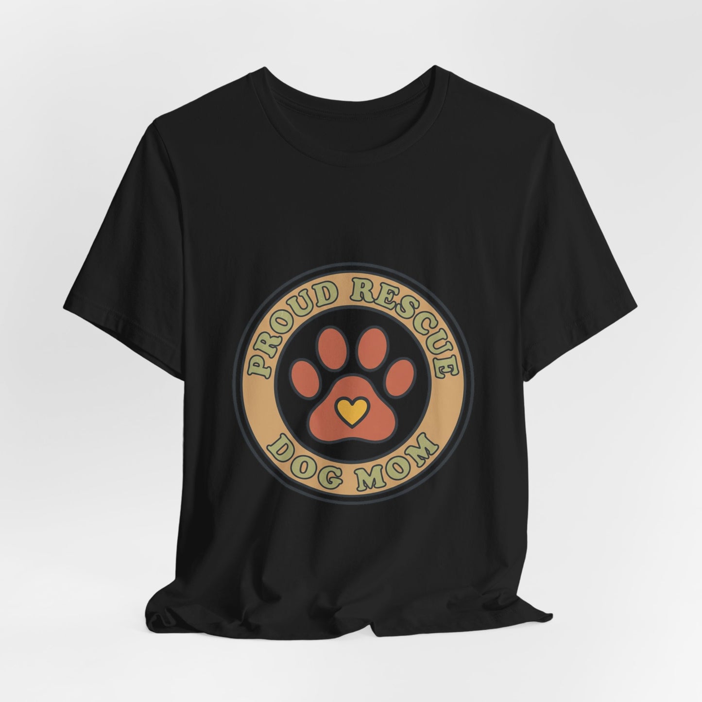 Proud Rescue Dog Mom Tee | rescue pride, fur baby