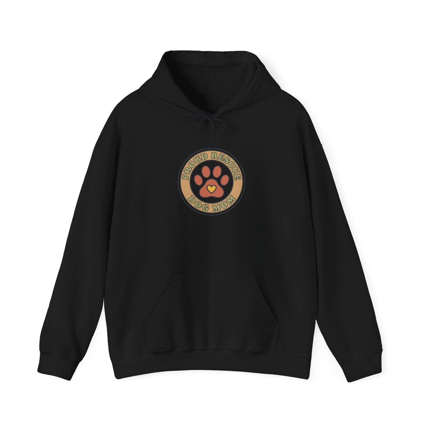 Dog Mom Paw Emblem Hoodie | dog mom, fur baby