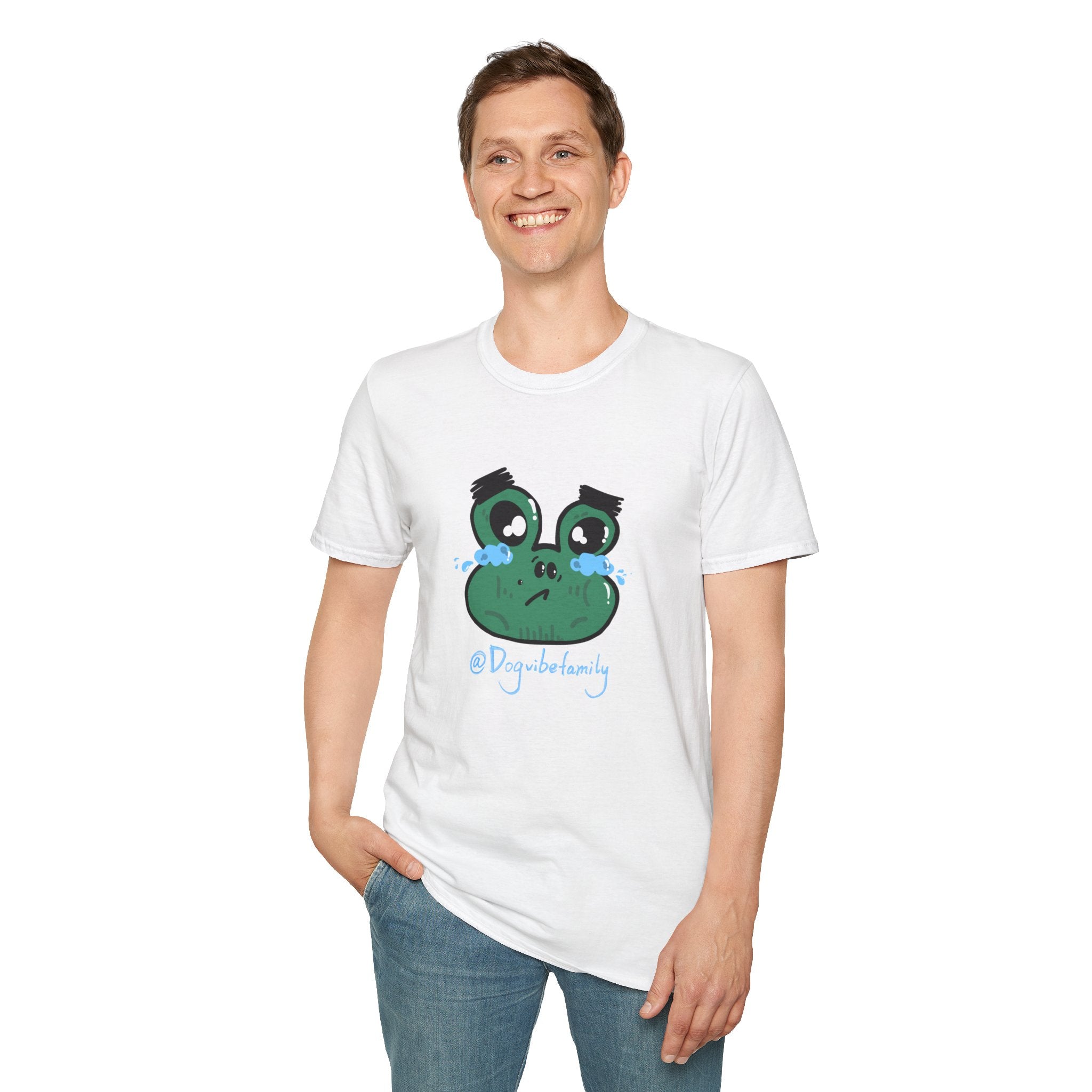 Crying Frog Graphic Tee — Cute Sad Frog Illustration T-Shirt