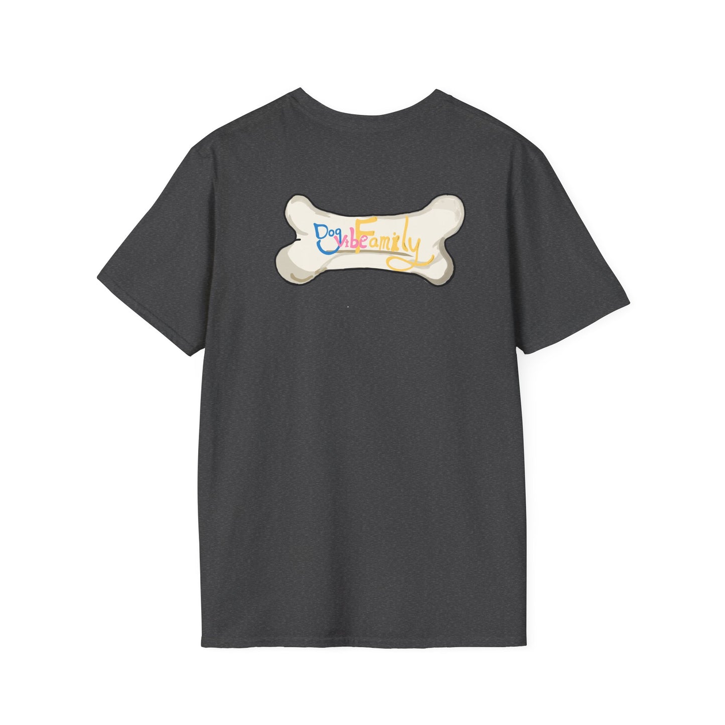Cute Puppy Graphic T-Shirt — "Dog Family" Bone Design