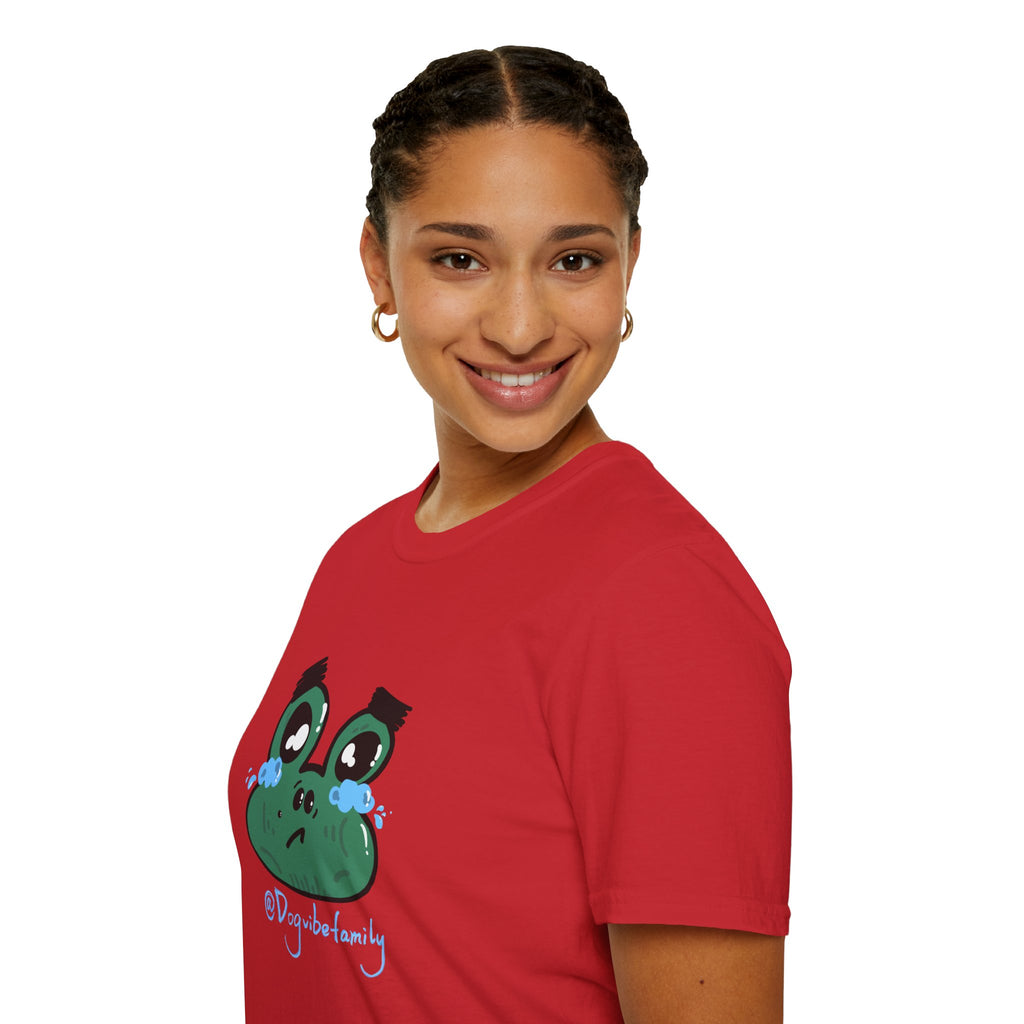 Crying Frog Graphic Tee — Cute Sad Frog Illustration T-Shirt