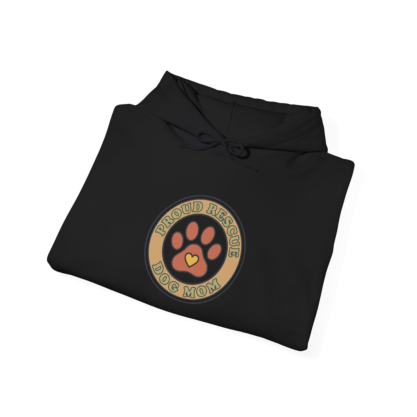 Dog Mom Paw Emblem Hoodie | dog mom, fur baby