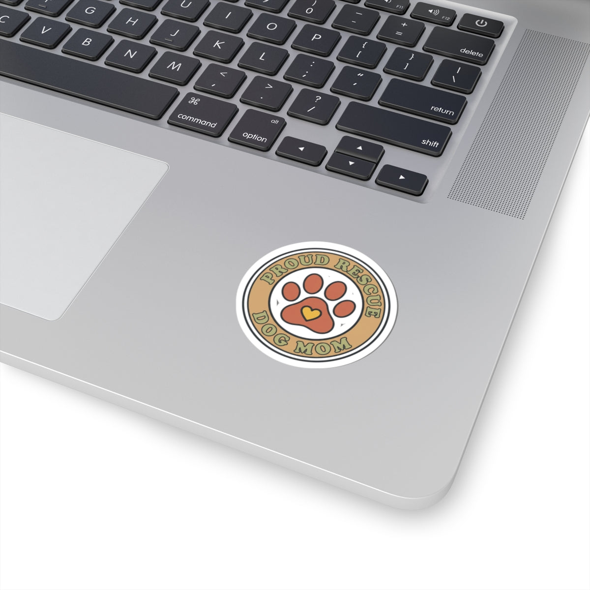 Proud Rescue Dog Mom Sticker | Rescue Pride, Fur Baby Kiss-Cut