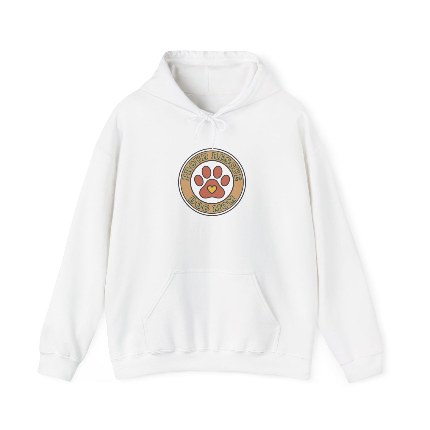 Dog Mom Paw Emblem Hoodie | dog mom, fur baby