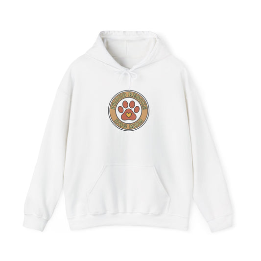 Dog Mom Paw Emblem Hoodie | dog mom, fur baby