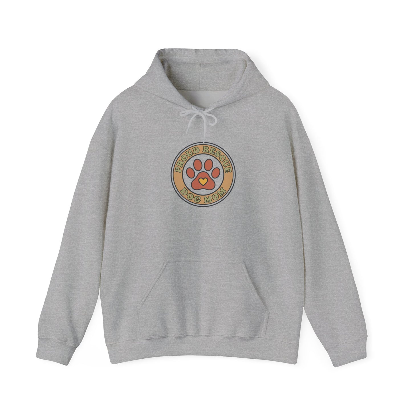 Dog Mom Paw Emblem Hoodie | dog mom, fur baby