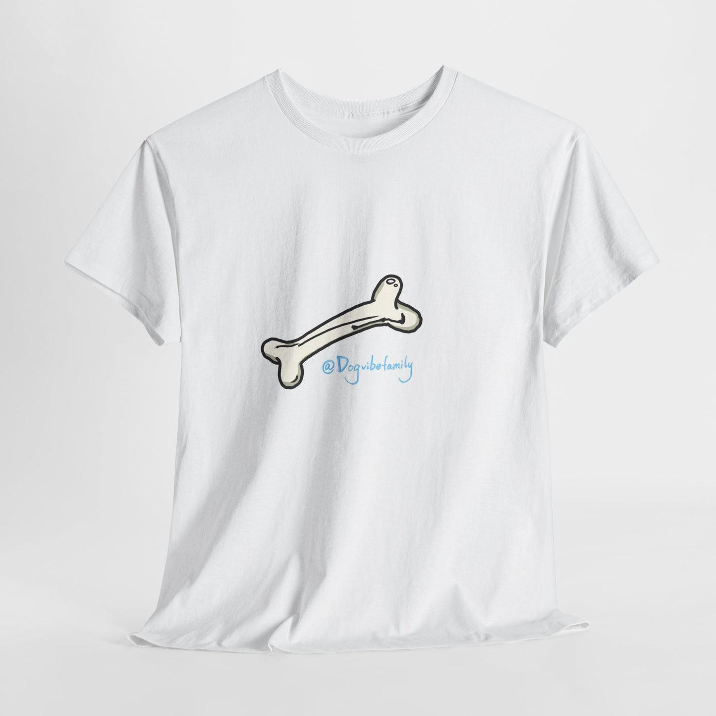 Minimal Dog Bone Graphic Tee – Subtle Hand-Drawn Bone Shirt for Dog Moms & Dog Dads (Unisex Soft Cotton)