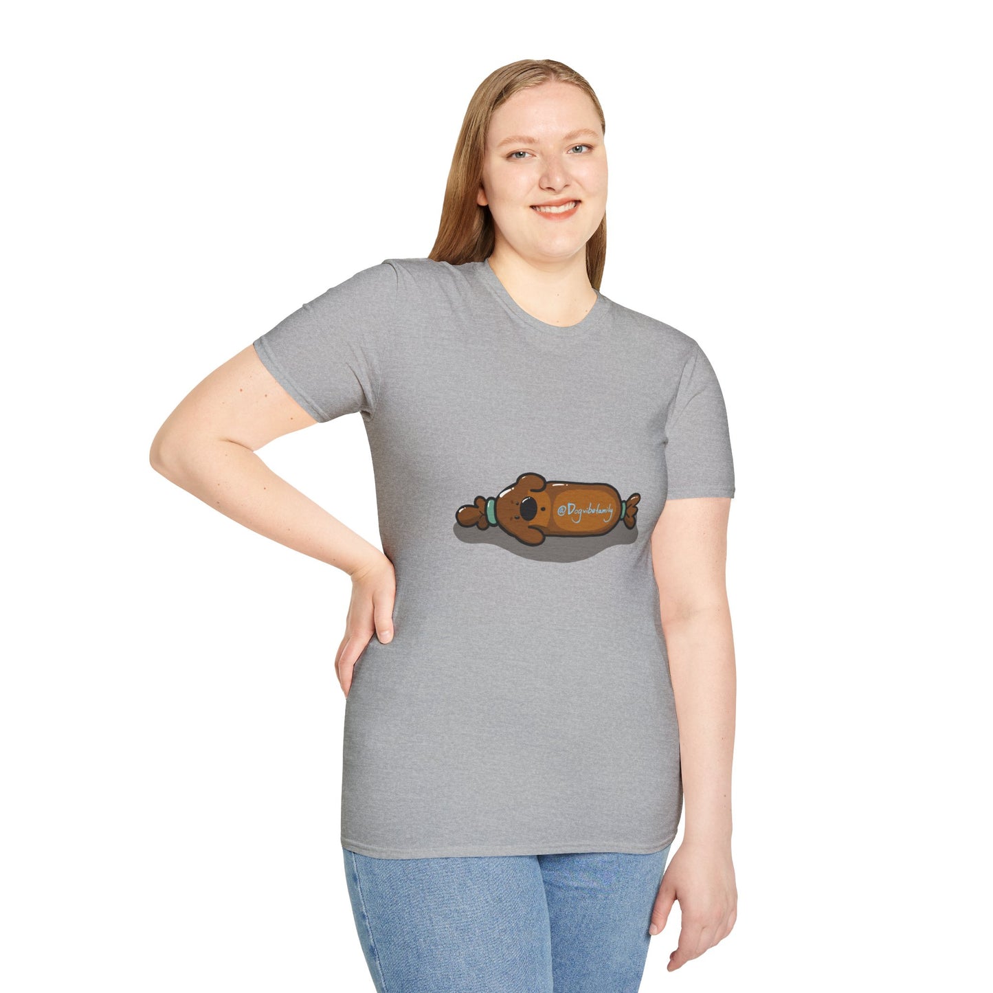 Cute Sleeping Pup Graphic Tee – Cozy Dog Bone Nap Time T-Shirt for Dog Moms & Dog Dads (Unisex Soft Cotton)