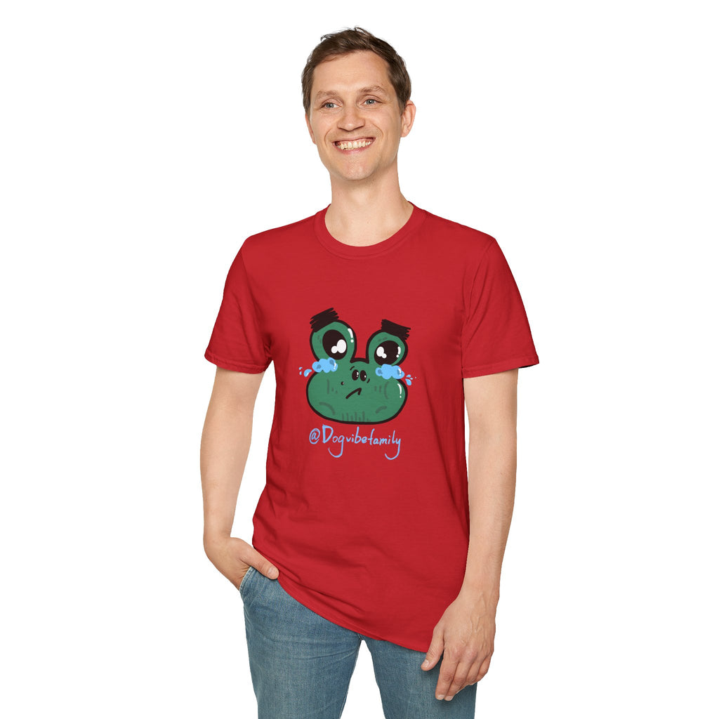 Crying Frog Graphic Tee — Cute Sad Frog Illustration T-Shirt