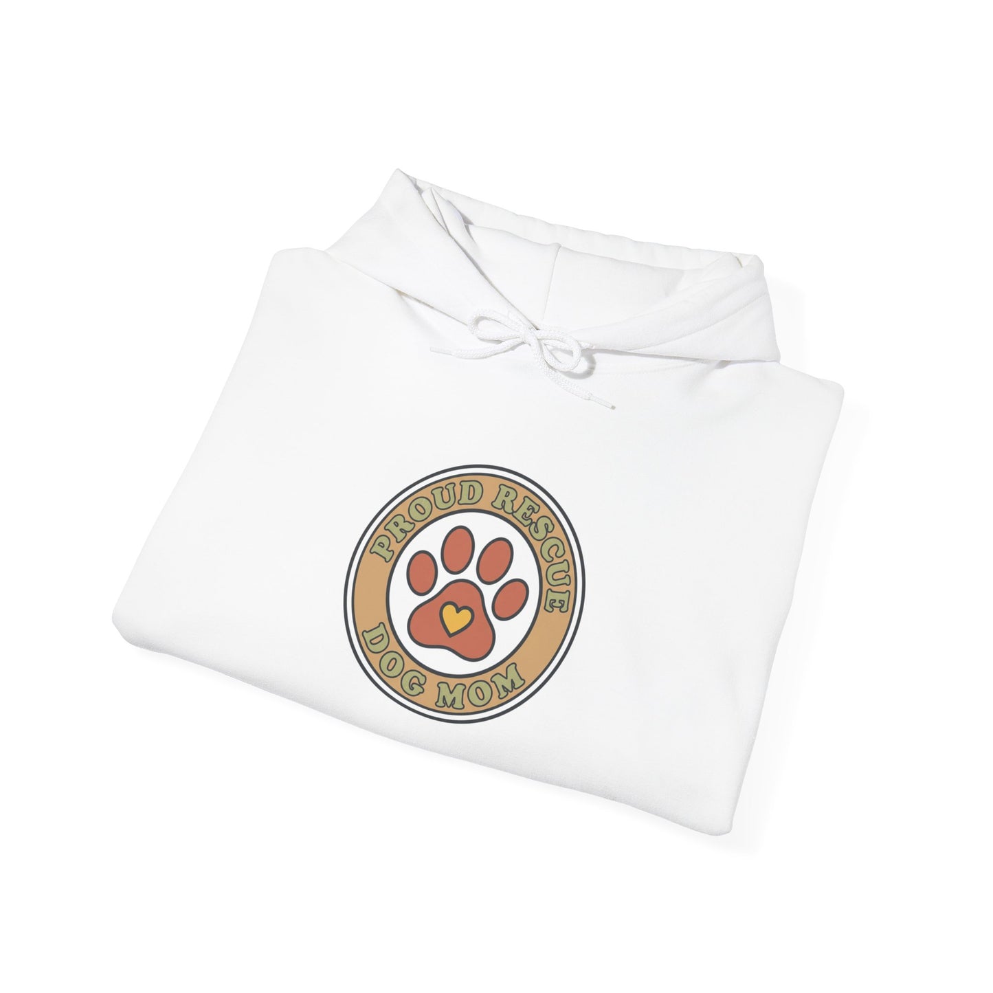Dog Mom Paw Emblem Hoodie | dog mom, fur baby