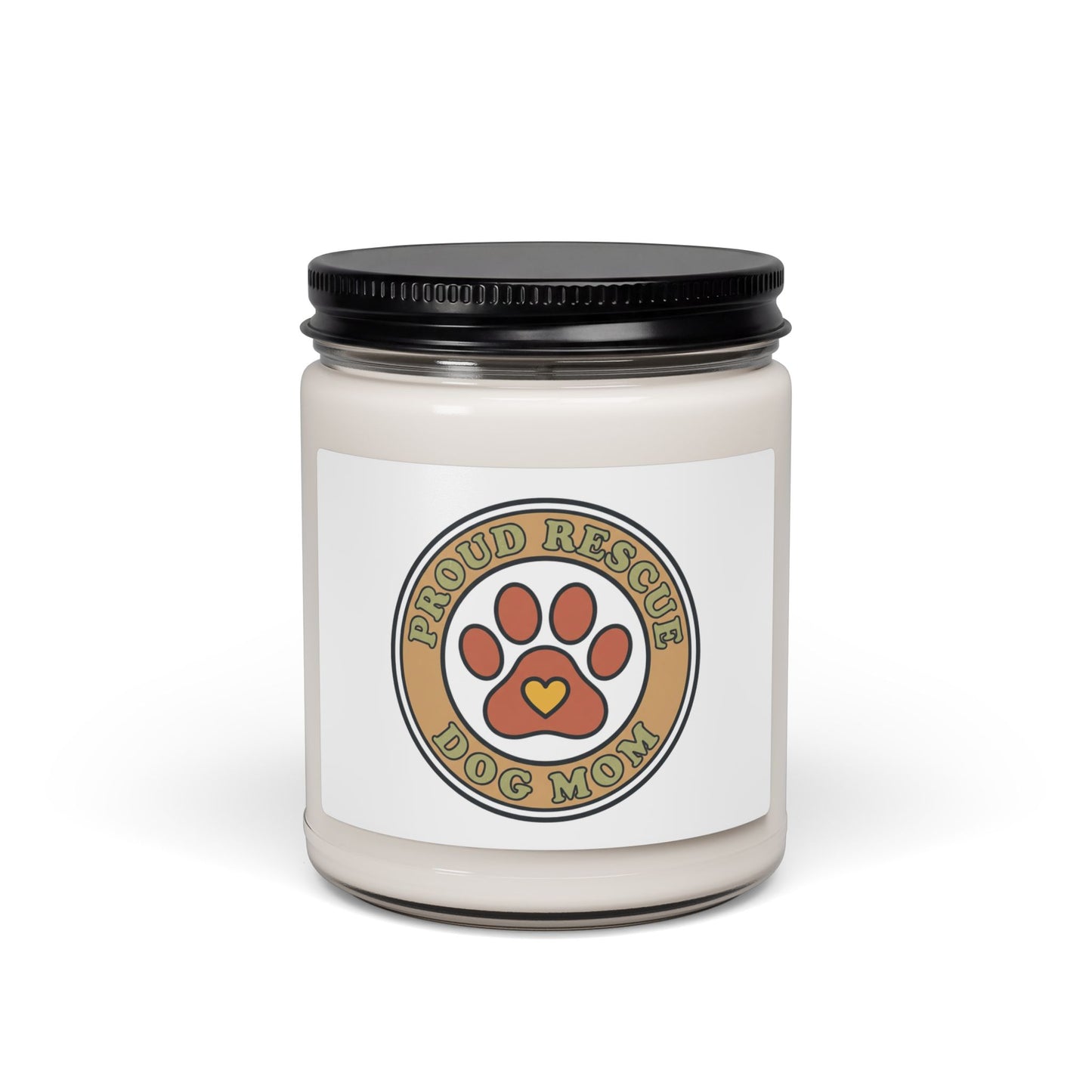 Proud Rescue Dog Mom Candle, Soy Jar, Fur Baby Memorial