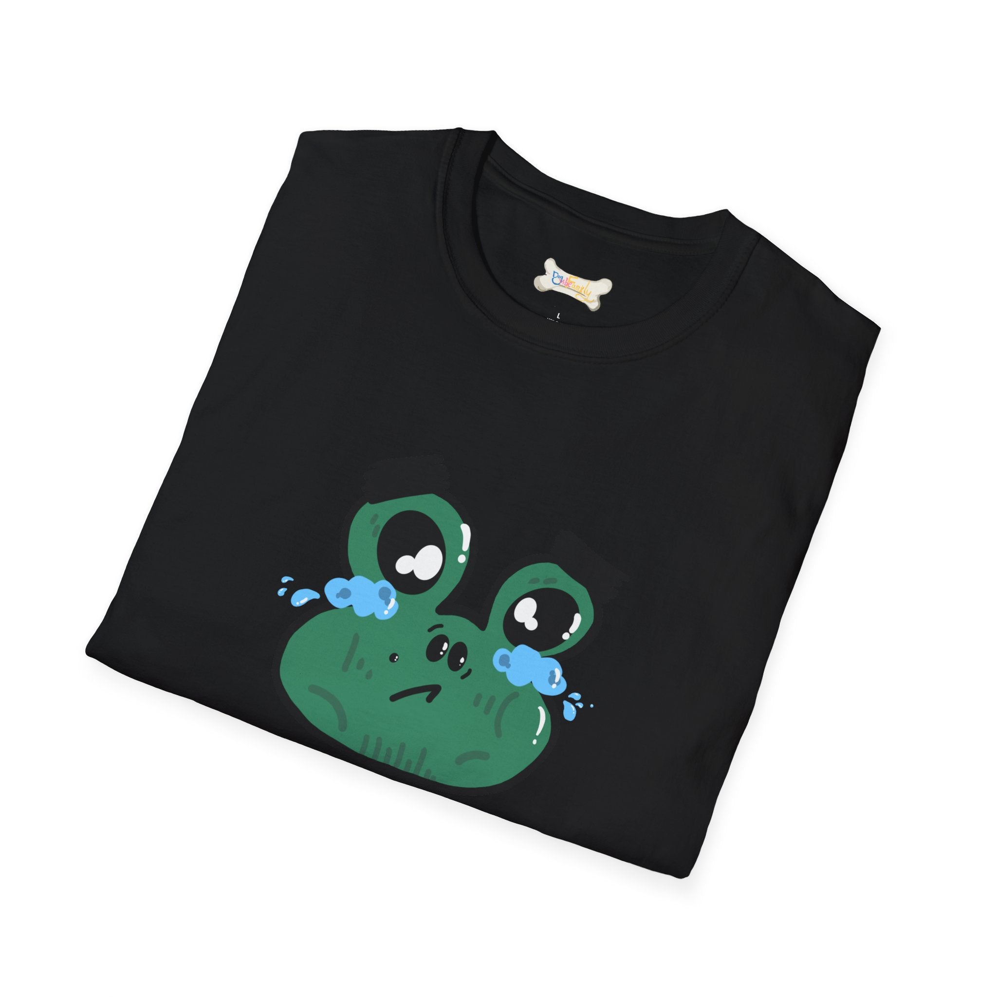 Crying Frog Graphic Tee — Cute Sad Frog Illustration T-Shirt