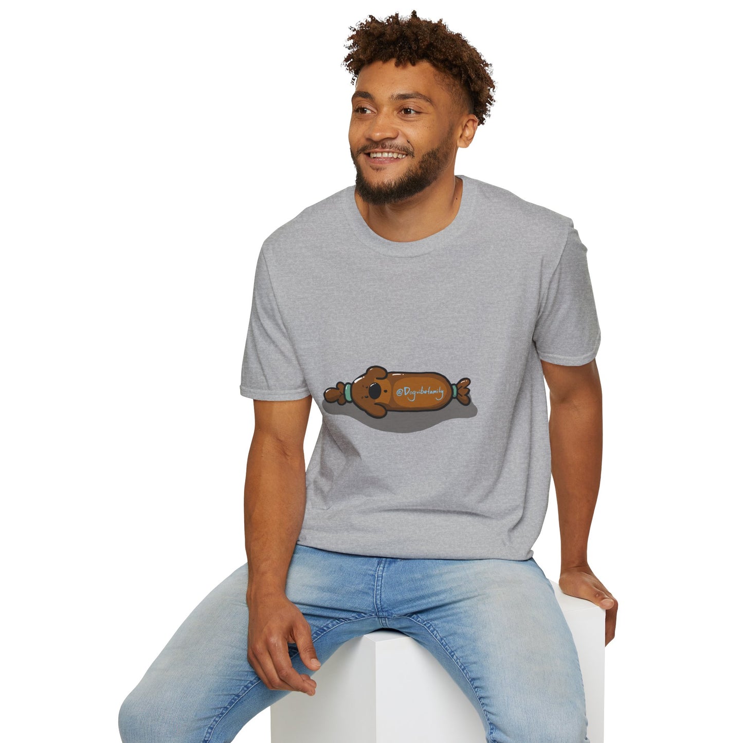 Cute Sleeping Pup Graphic Tee – Cozy Dog Bone Nap Time T-Shirt for Dog Moms & Dog Dads (Unisex Soft Cotton)