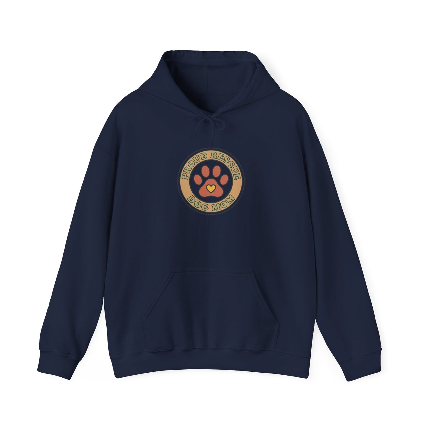 Dog Mom Paw Emblem Hoodie | dog mom, fur baby