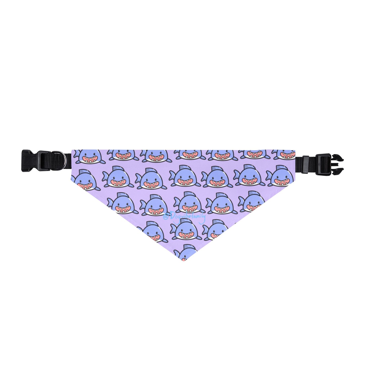 Clip-On Pet Bandana — Cute Purple Sloth Repeat Pattern for Dogs & Cats