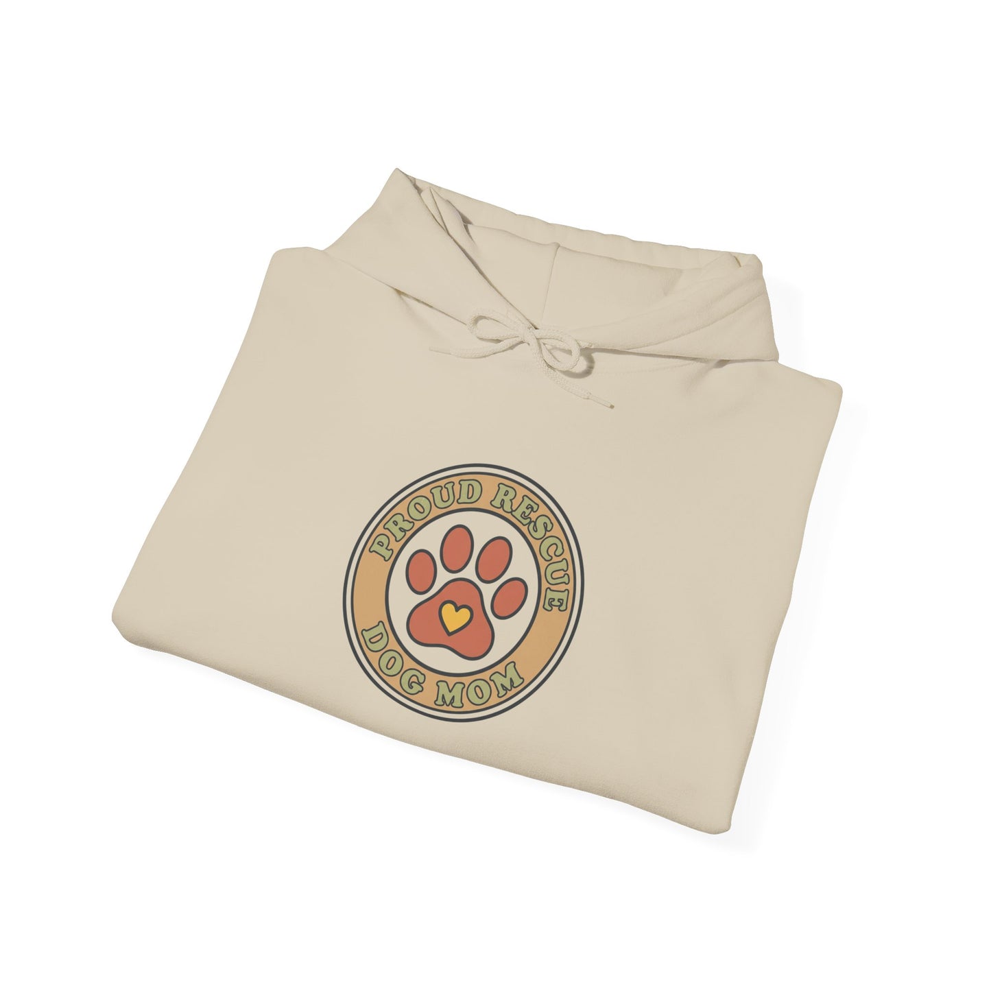 Dog Mom Paw Emblem Hoodie | dog mom, fur baby
