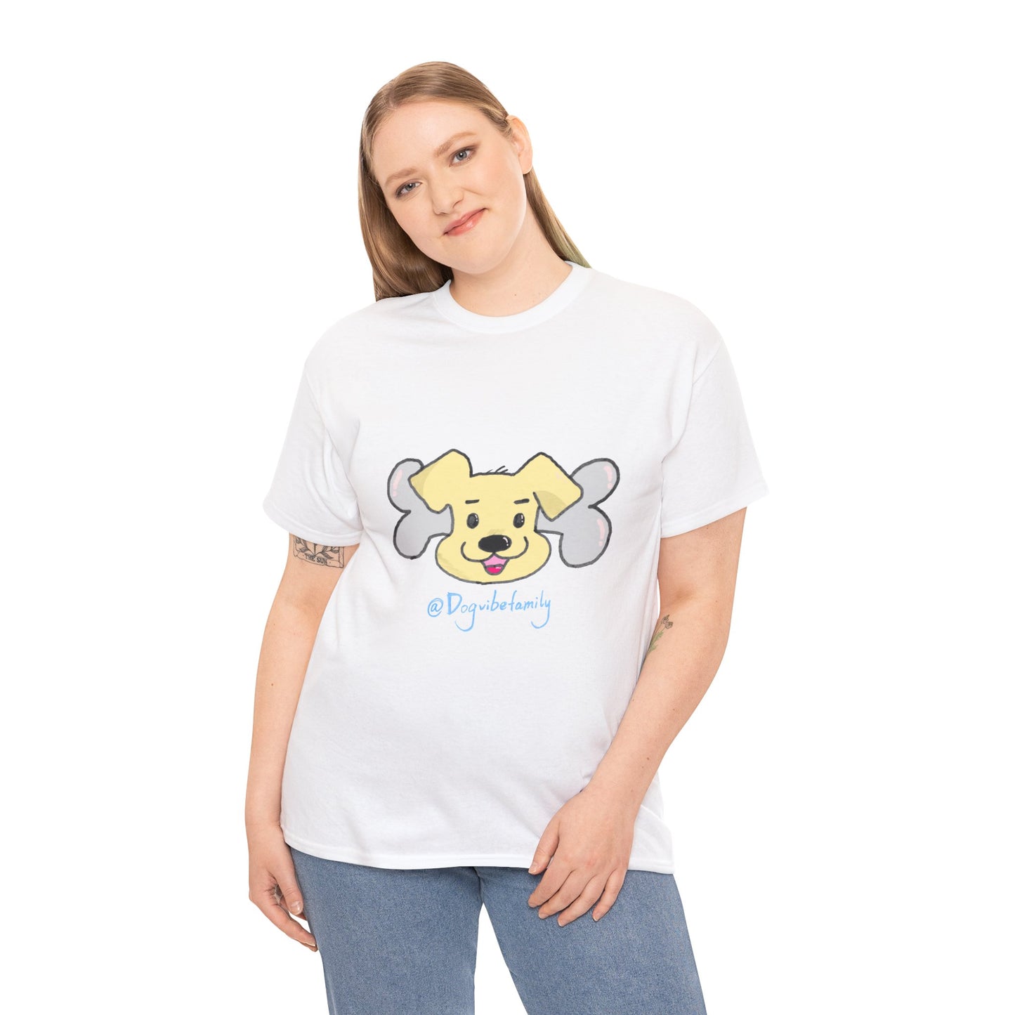 Cute Yellow Puppy Face T-Shirt - Playful Dog Mom & Dog Dad Graphic Tee