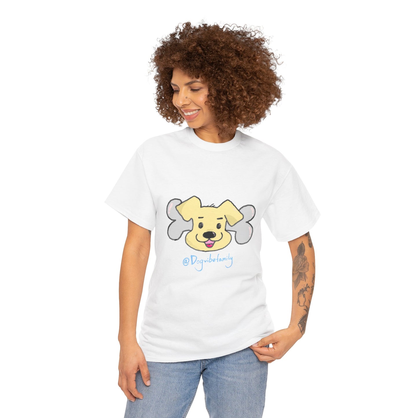 Cute Yellow Puppy Face T-Shirt - Playful Dog Mom & Dog Dad Graphic Tee