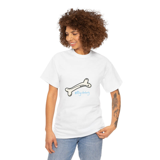 Minimal Dog Bone Graphic Tee – Subtle Hand-Drawn Bone Shirt for Dog Moms & Dog Dads (Unisex Soft Cotton)