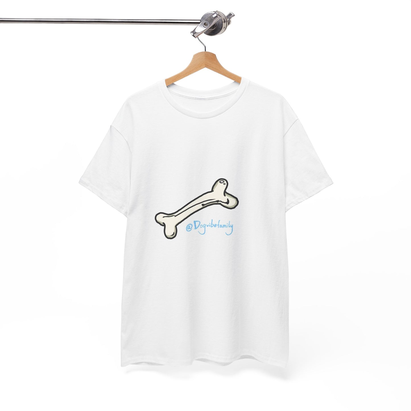Minimal Dog Bone Graphic Tee – Subtle Hand-Drawn Bone Shirt for Dog Moms & Dog Dads (Unisex Soft Cotton)