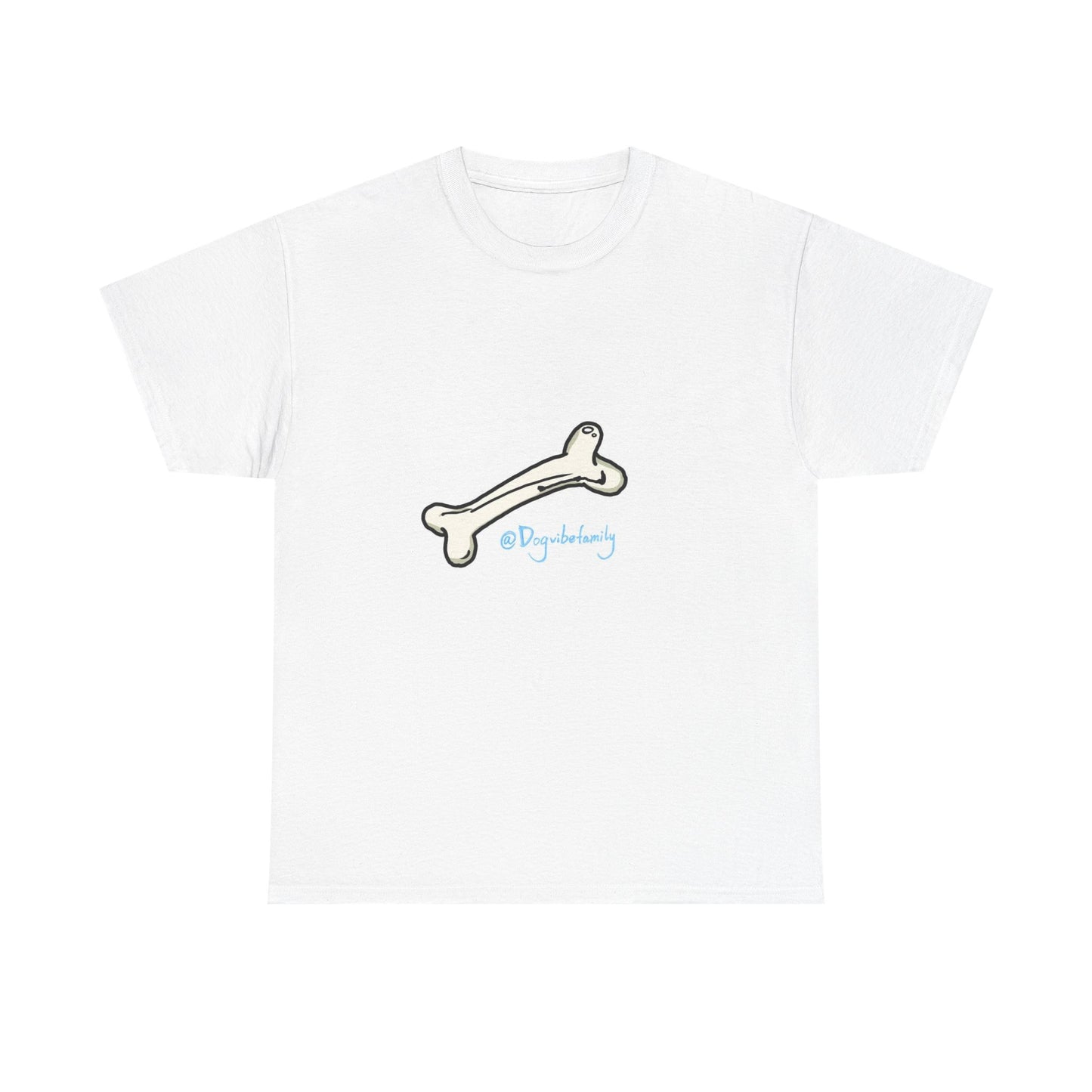 Minimal Dog Bone Graphic Tee – Subtle Hand-Drawn Bone Shirt for Dog Moms & Dog Dads (Unisex Soft Cotton)