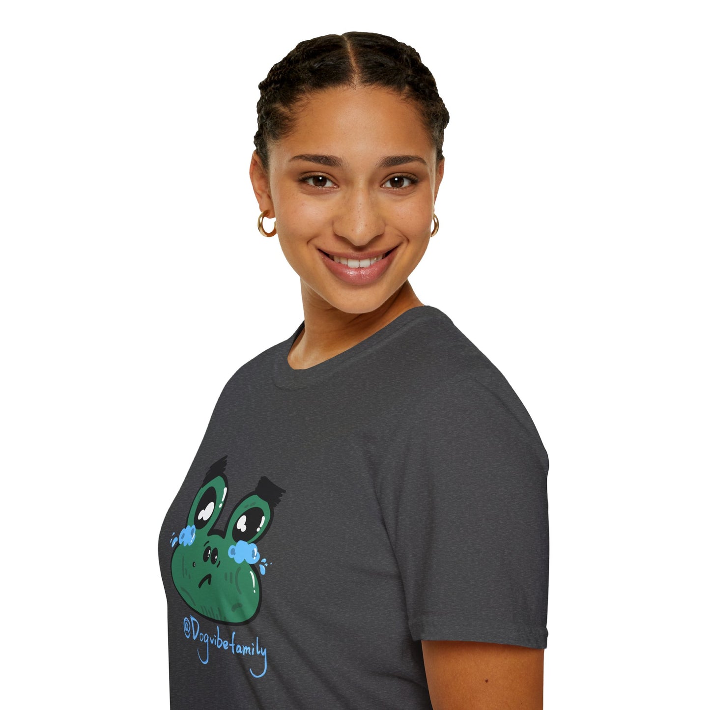 Crying Frog Graphic Tee — Cute Sad Frog Illustration T-Shirt