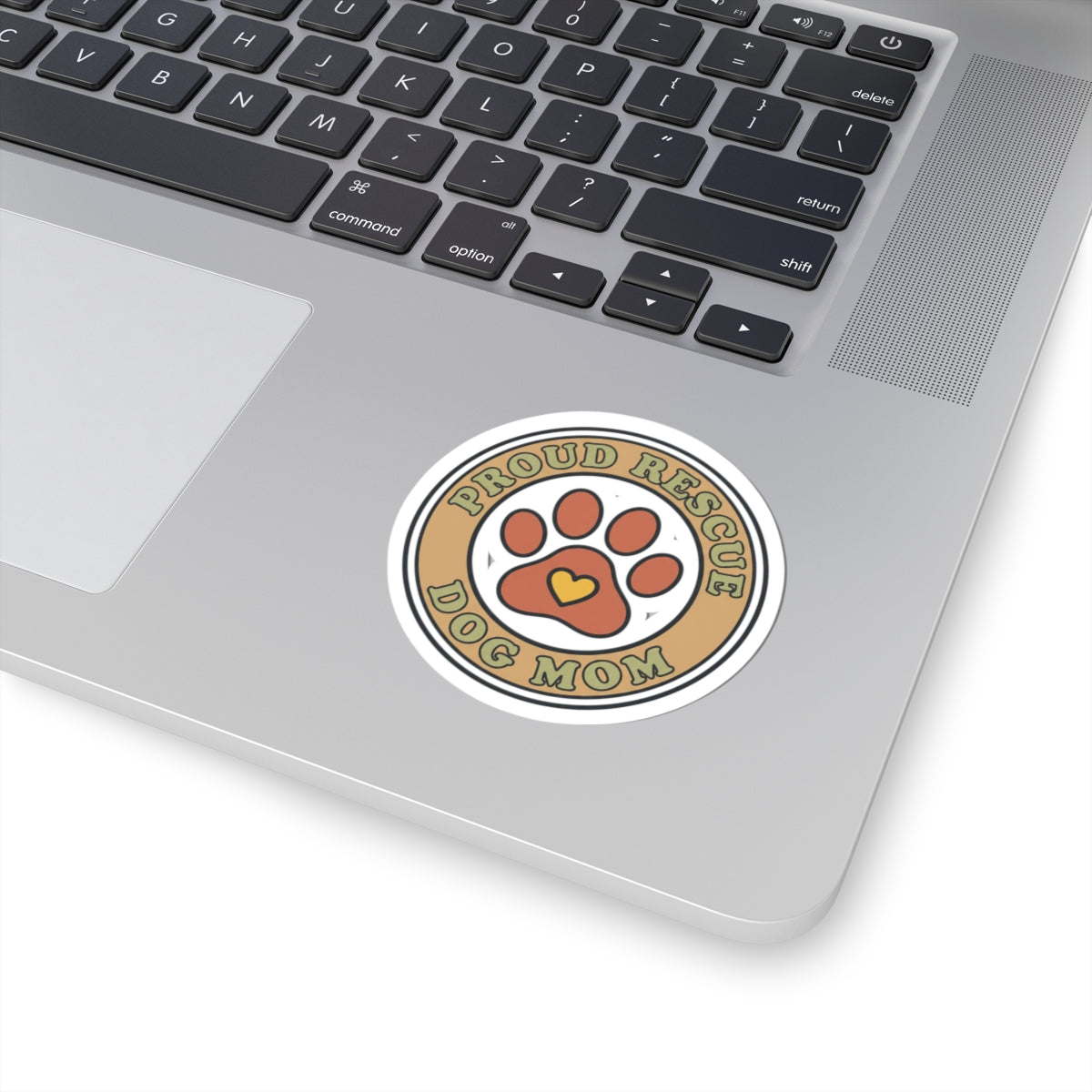 Proud Rescue Dog Mom Sticker | Rescue Pride, Fur Baby Kiss-Cut