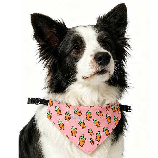 Cute Carrot Puppy Bandana - Clip-On Summer Dog Scarf