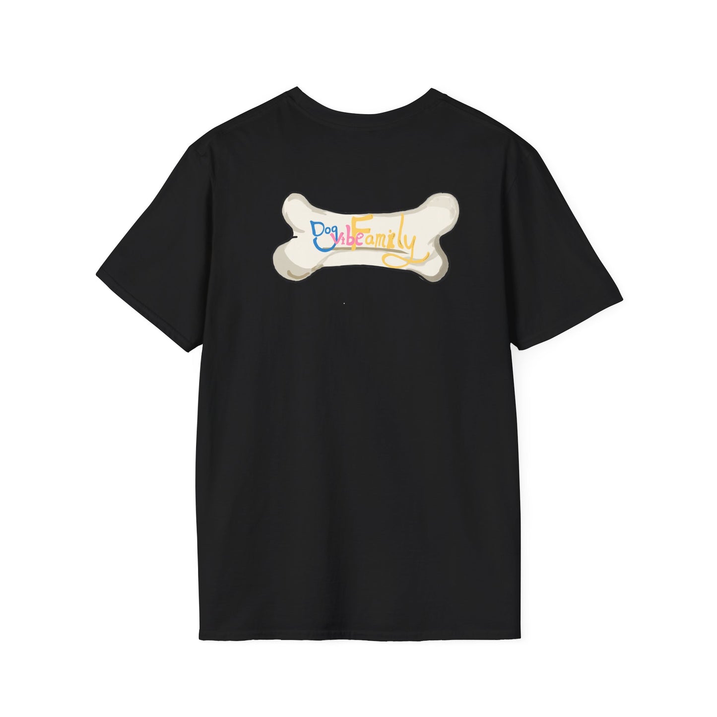 Cute Puppy Graphic T-Shirt — "Dog Family" Bone Design