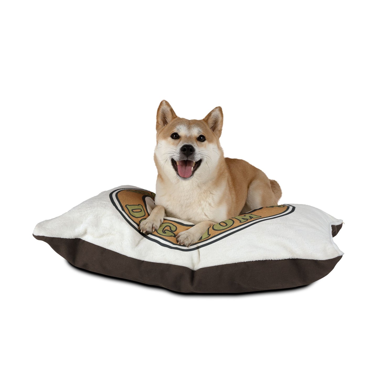 Rescue Dog Mom Pet Bed — “Proud Rescue Dog Mom” Paw Print Plush Bed