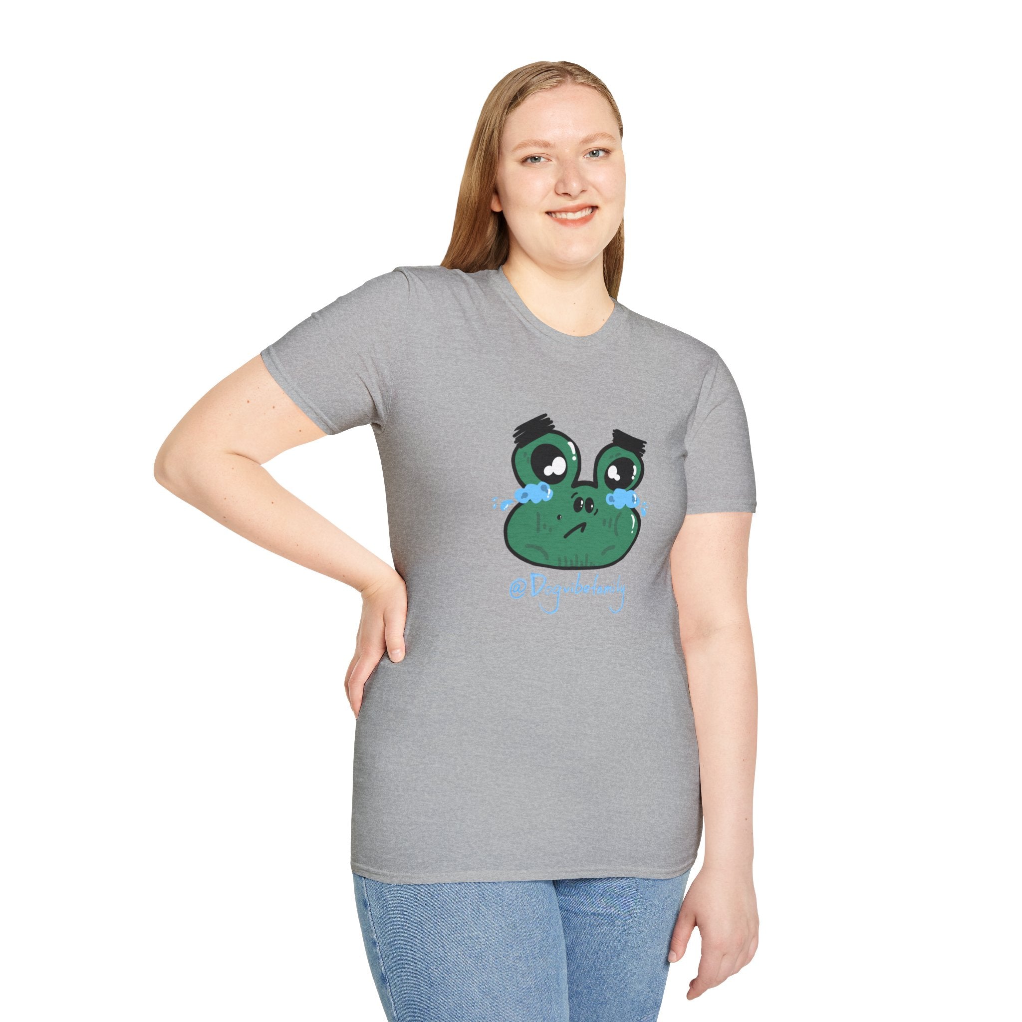 Crying Frog Graphic Tee — Cute Sad Frog Illustration T-Shirt