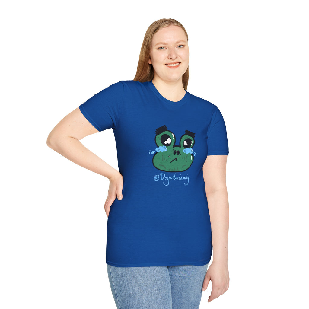 Crying Frog Graphic Tee — Cute Sad Frog Illustration T-Shirt