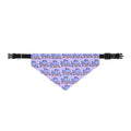 Clip-On Pet Bandana — Cute Purple Sloth Repeat Pattern for Dogs & Cats