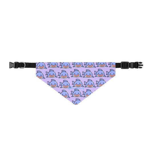 Clip-On Pet Bandana — Cute Purple Sloth Repeat Pattern for Dogs & Cats