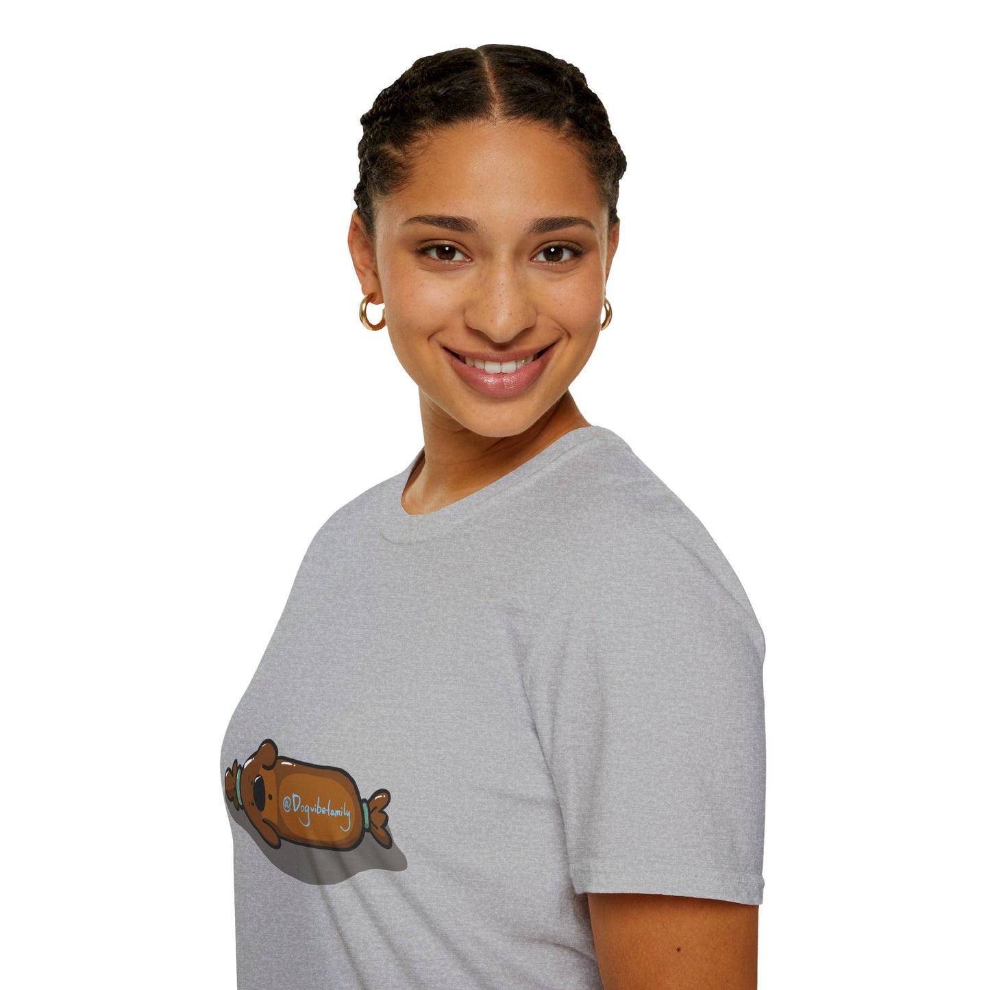 Cute Sleeping Pup Graphic Tee – Cozy Dog Bone Nap Time T-Shirt for Dog Moms & Dog Dads (Unisex Soft Cotton)
