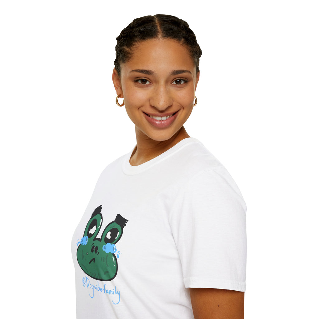 Crying Frog Graphic Tee — Cute Sad Frog Illustration T-Shirt