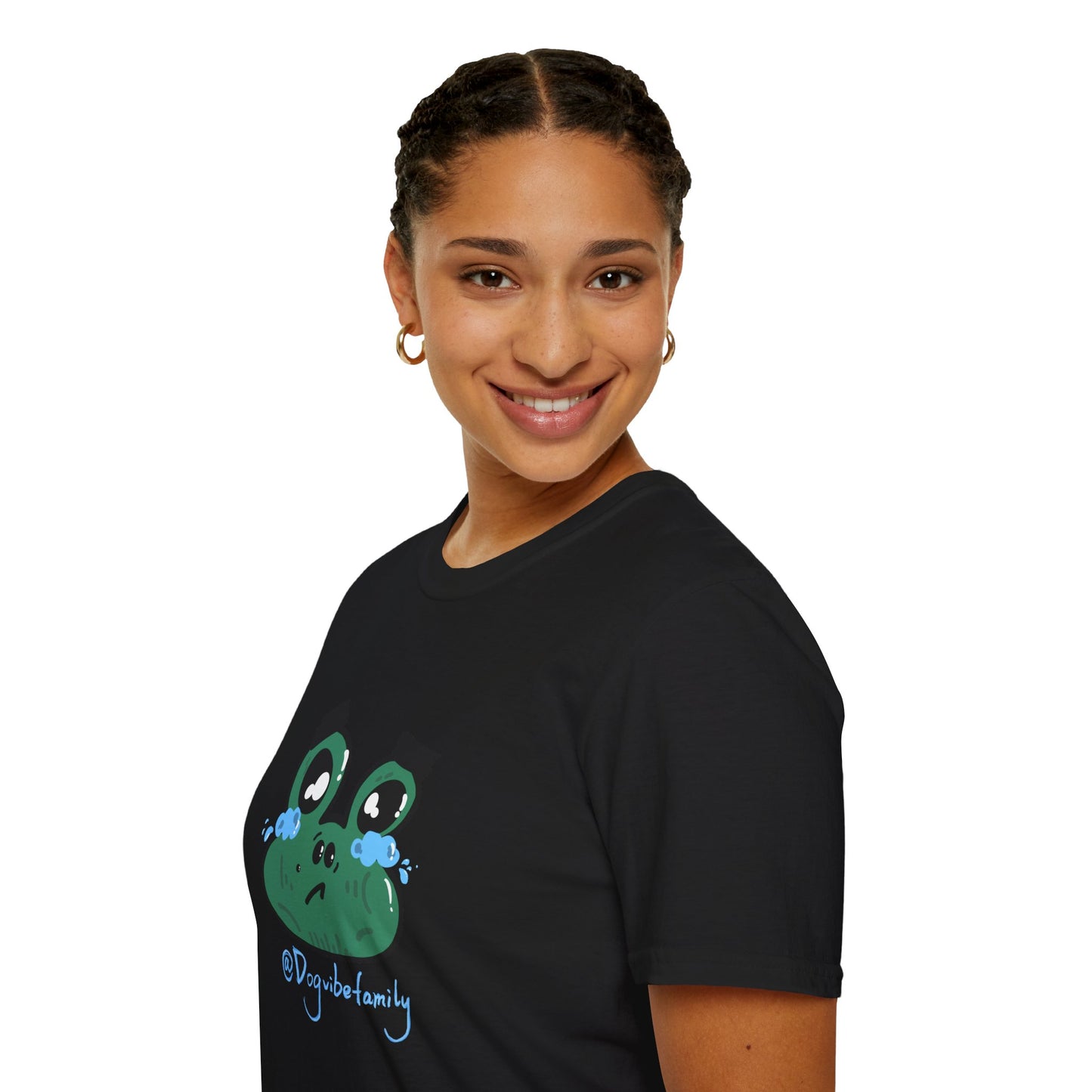 Crying Frog Graphic Tee — Cute Sad Frog Illustration T-Shirt