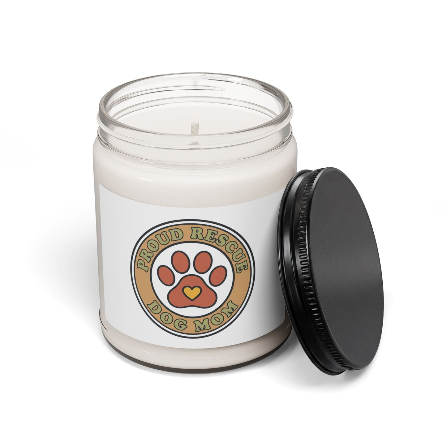 Proud Rescue Dog Mom Candle, Soy Jar, Fur Baby Memorial