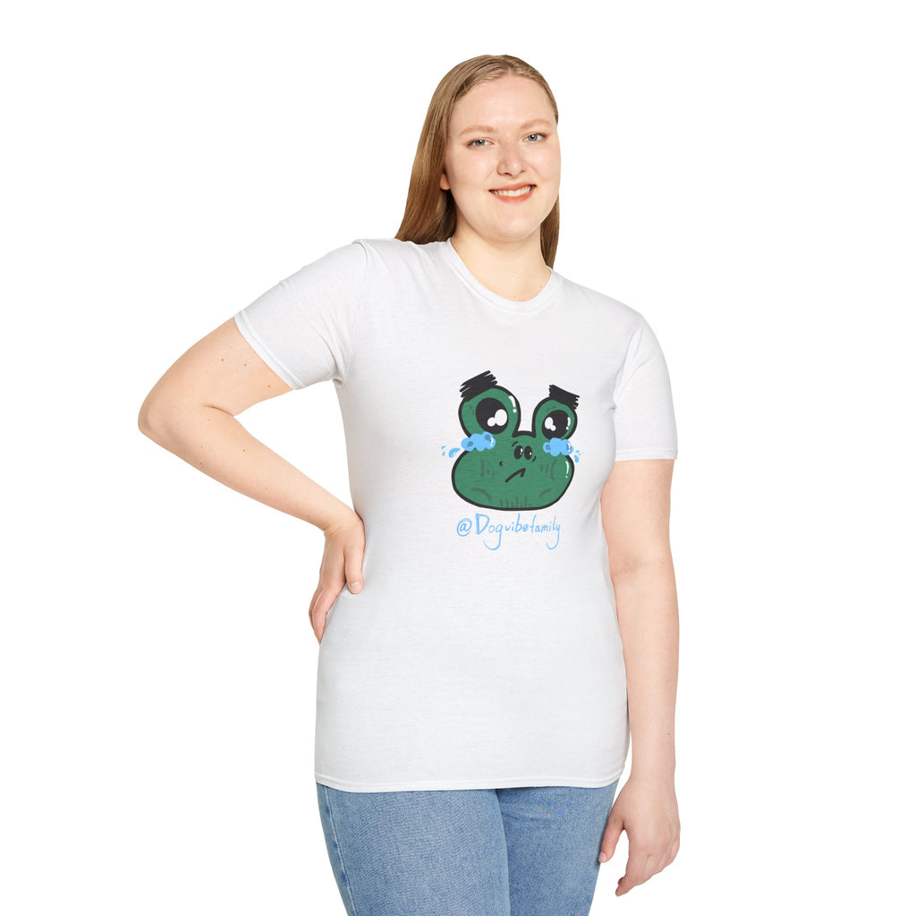 Crying Frog Graphic Tee — Cute Sad Frog Illustration T-Shirt
