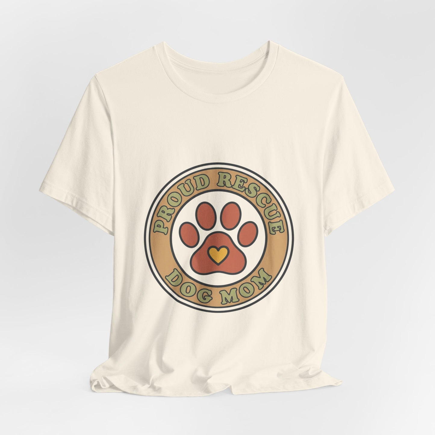 Proud Rescue Dog Mom Tee | rescue pride, fur baby