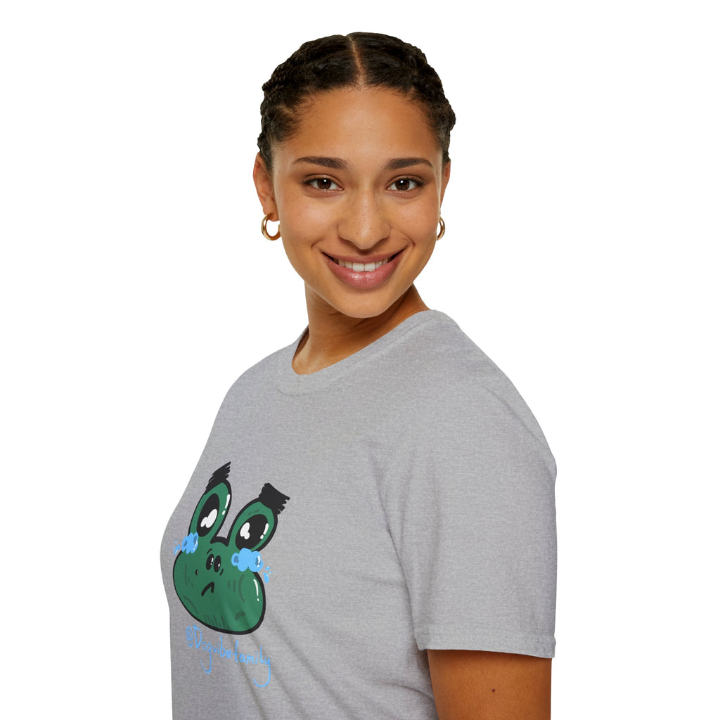 Crying Frog Graphic Tee — Cute Sad Frog Illustration T-Shirt