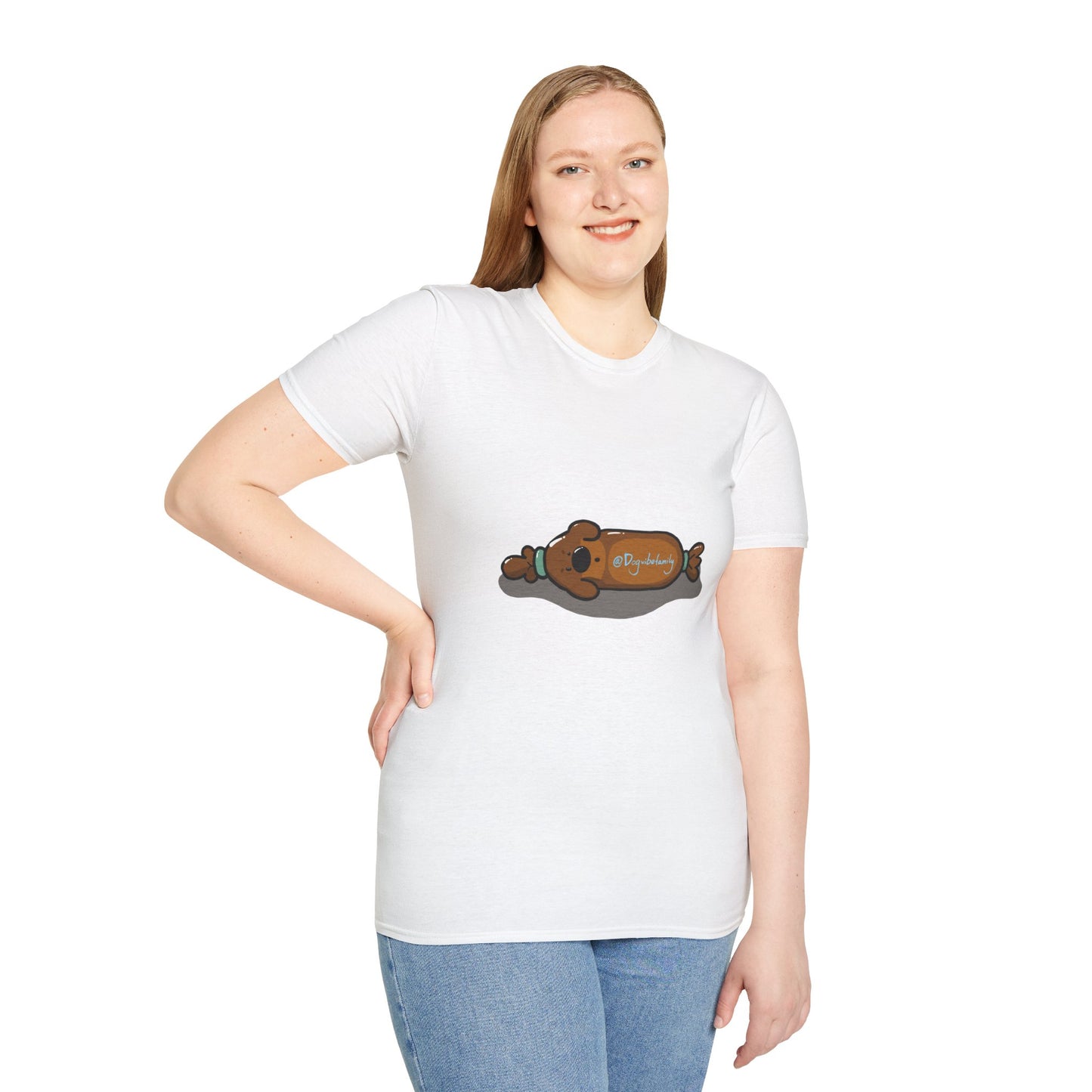 Cute Sleeping Pup Graphic Tee – Cozy Dog Bone Nap Time T-Shirt for Dog Moms & Dog Dads (Unisex Soft Cotton)