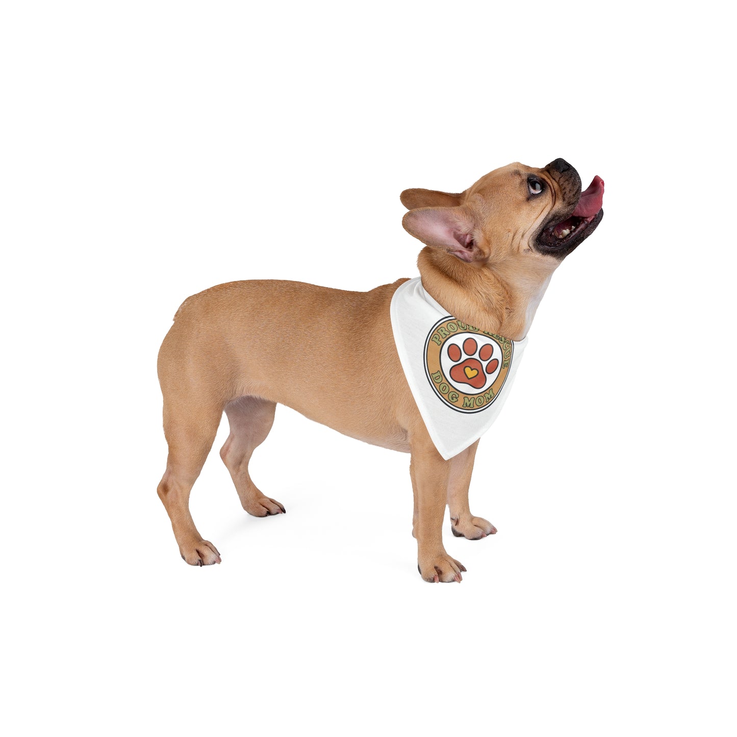 Rescue Dog Mom Pet Bandana — 'Proud Rescue Dog Mom' Paw Print Bandana for Dogs
