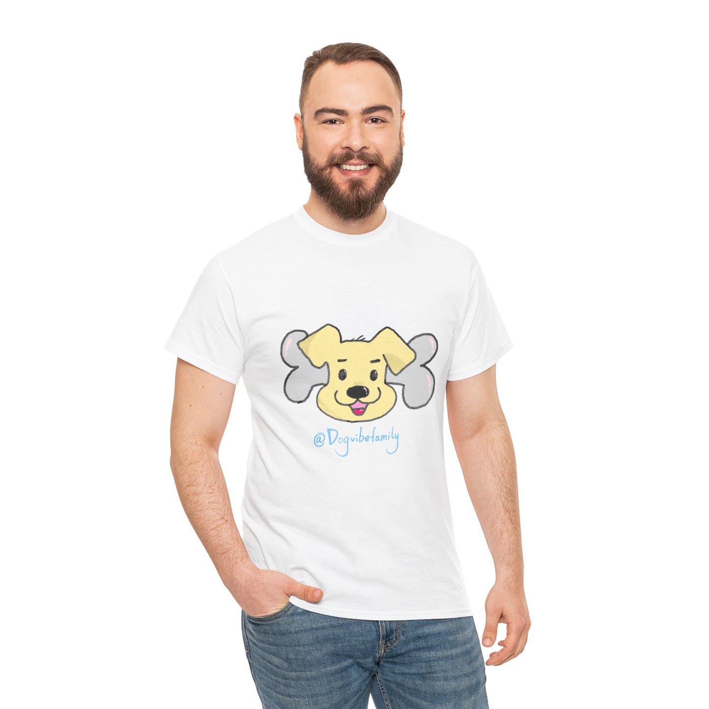 Cute Yellow Puppy Face T-Shirt - Playful Dog Mom & Dog Dad Graphic Tee