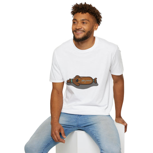 Cute Sleeping Pup Graphic Tee – Cozy Dog Bone Nap Time T-Shirt for Dog Moms & Dog Dads (Unisex Soft Cotton)