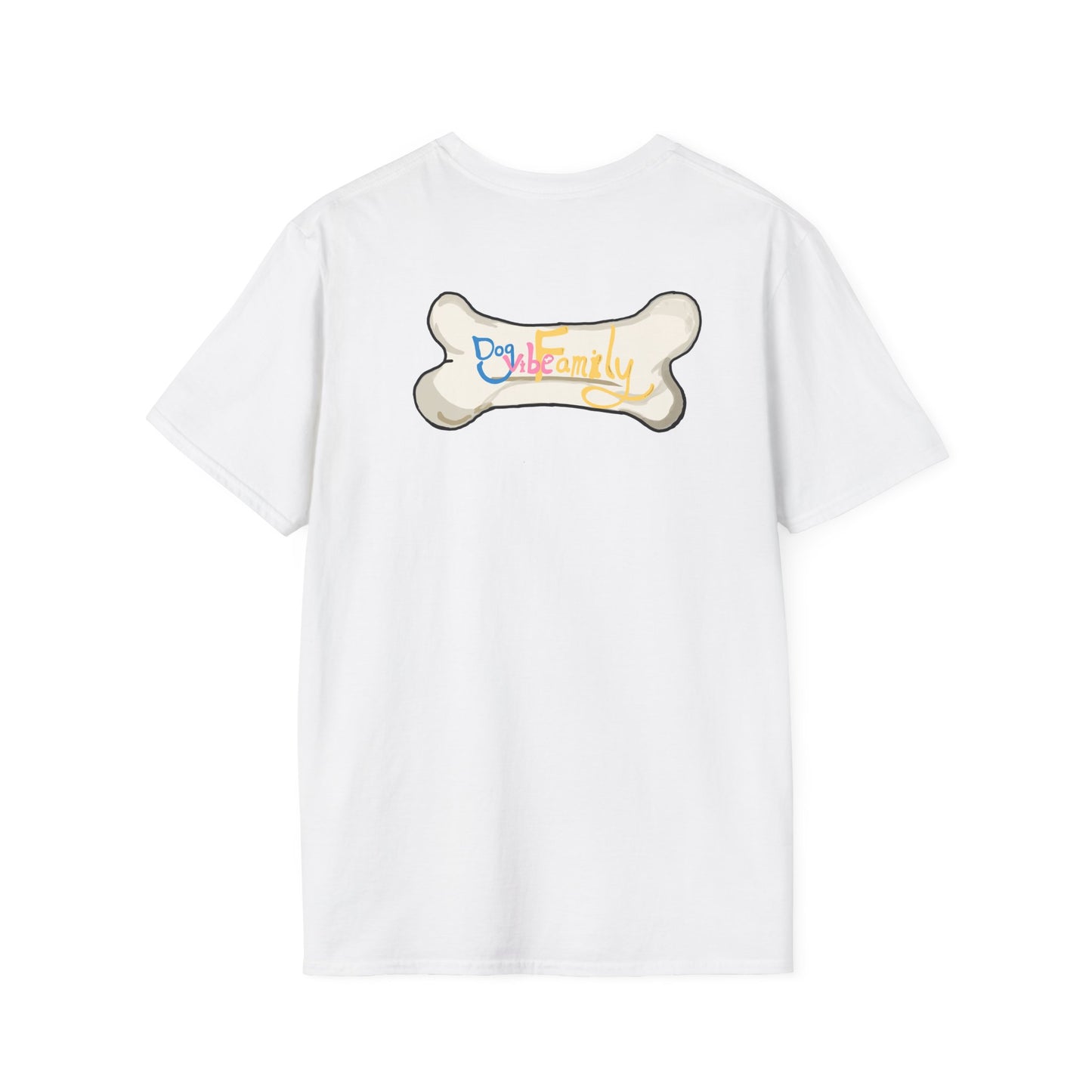 Cute Puppy Graphic T-Shirt — "Dog Family" Bone Design