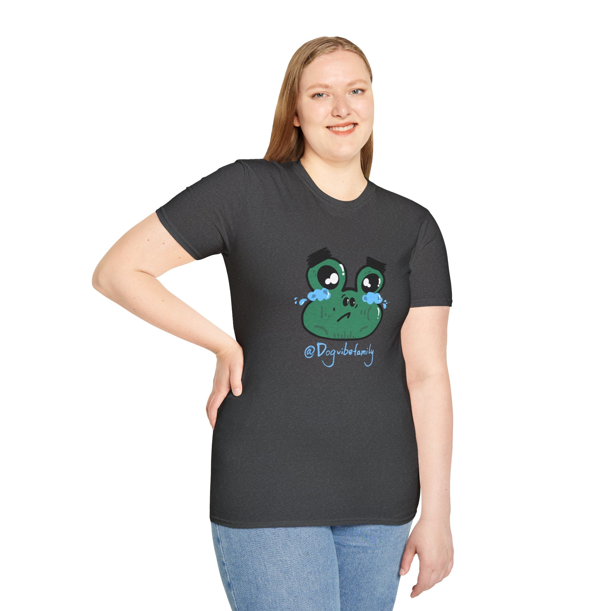 Crying Frog Graphic Tee — Cute Sad Frog Illustration T-Shirt
