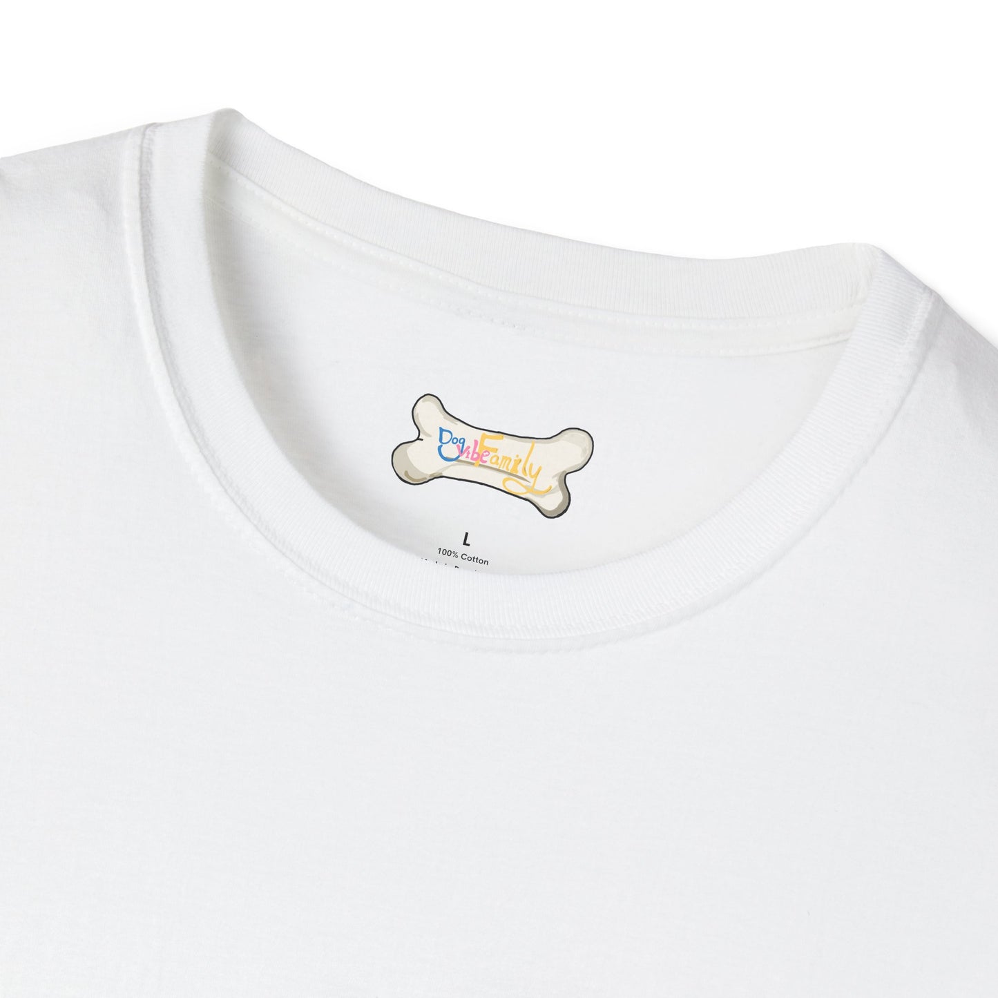 Cute Puppy Graphic T-Shirt — "Dog Family" Bone Design